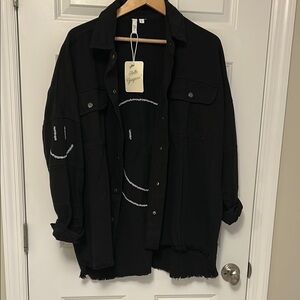 Elan Black Jacket with White Accents